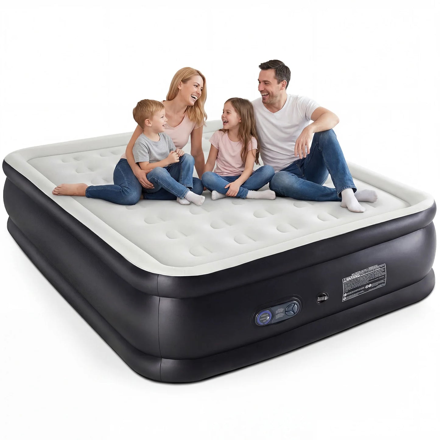 Air Mattress With Built In Pump For Home Camping Non Slip Bottom