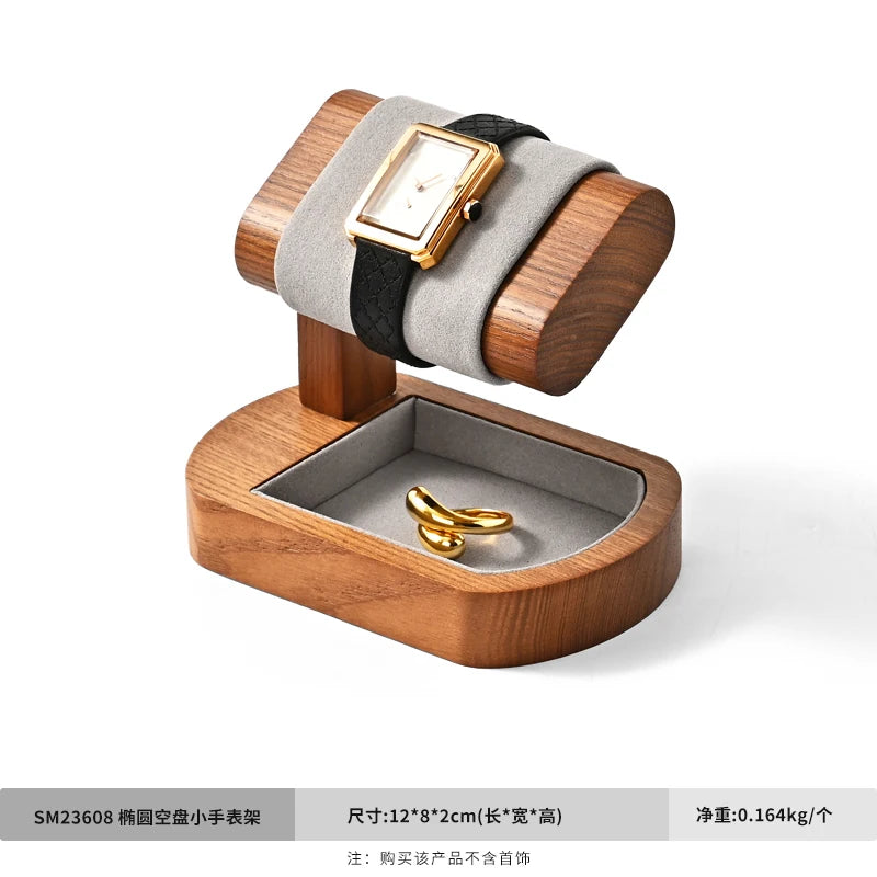 Oirlv Wooden Watch Display Stand And Jewelry Holder Organizer