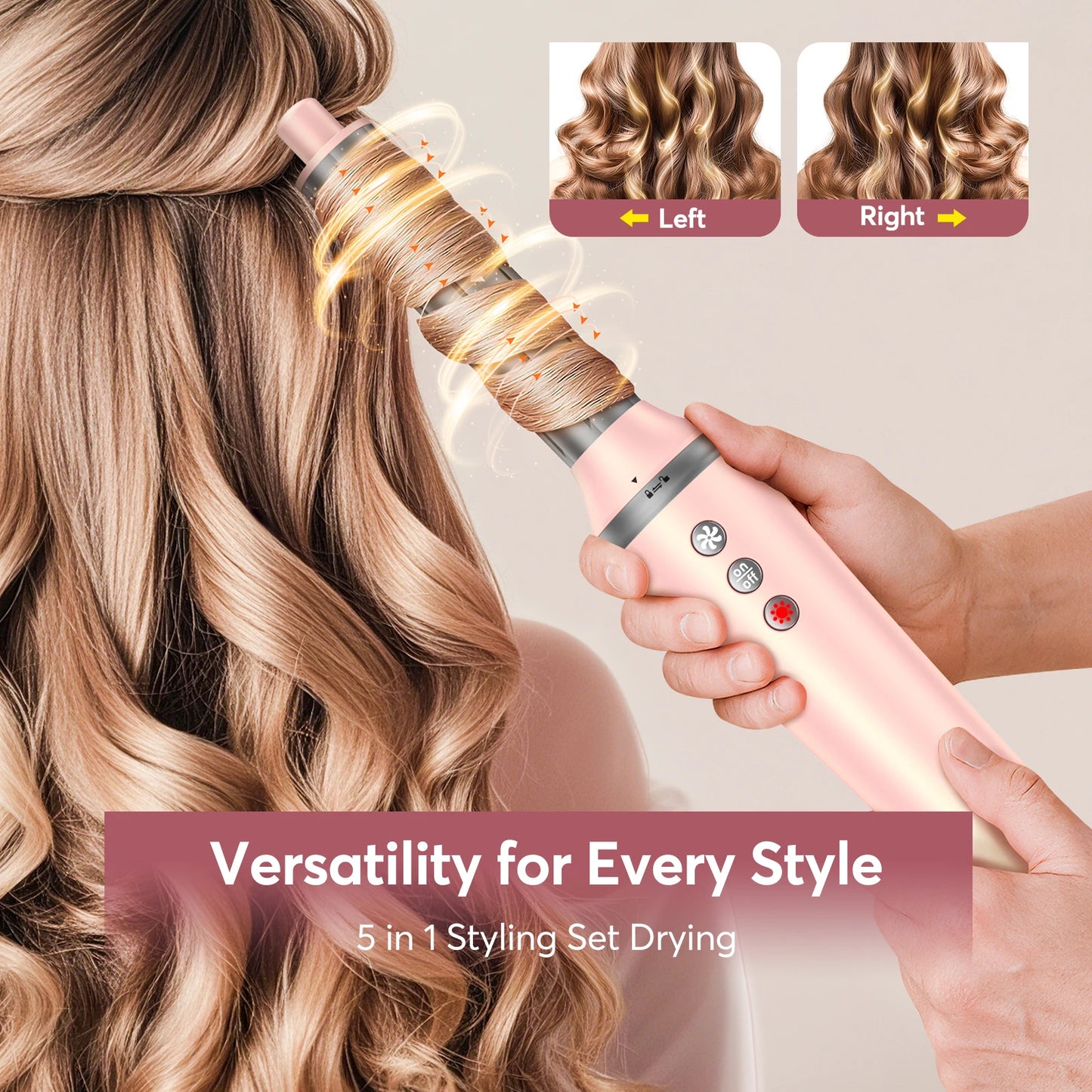 BOPCAL FiveInOne Hair Styler With Travel Bag 1200W Dryer