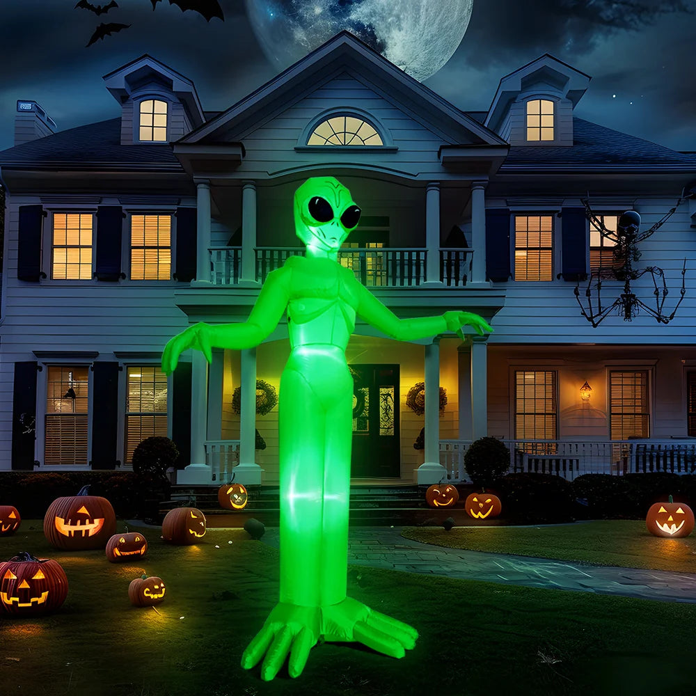 Joyfy Halloween Inflatable Alien With Built In Led Lights