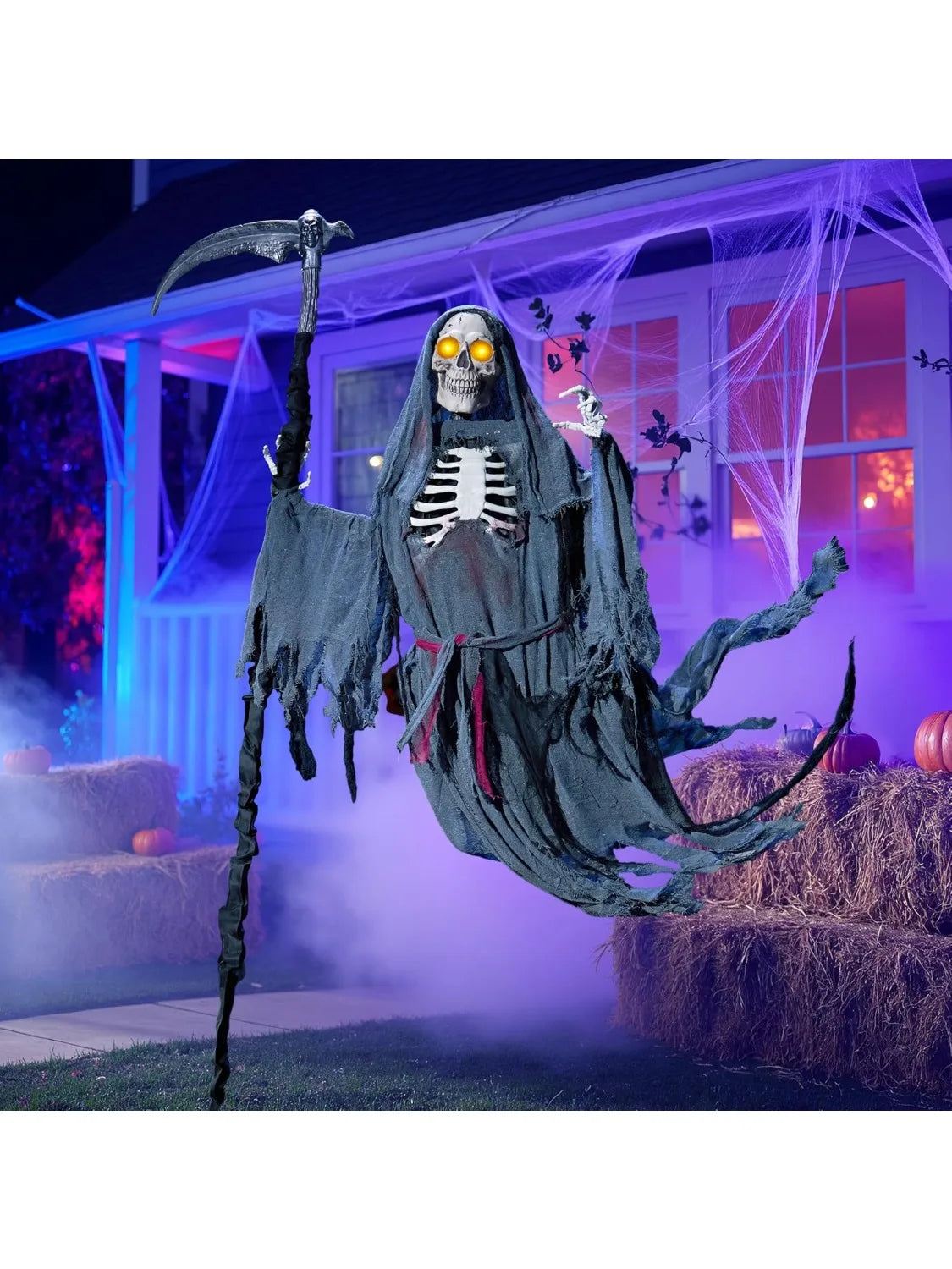 Joyfy Animatronic Flying Grim Reaper Halloween Yard Decor