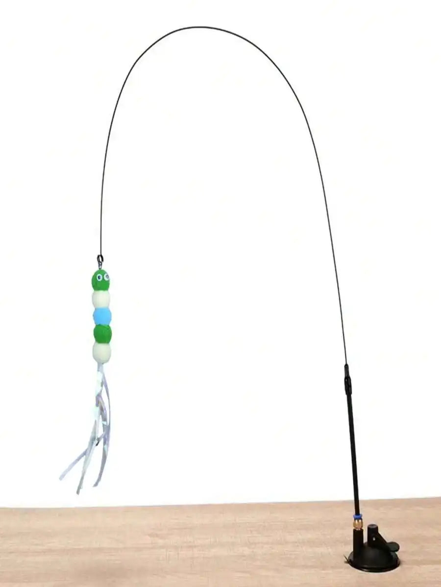 1pc Cat Teaser Wand Toy With Replaceable Feather & Bell, Interactive Pet Toy For Cat Exercise And Entertainment, Handheld Wand