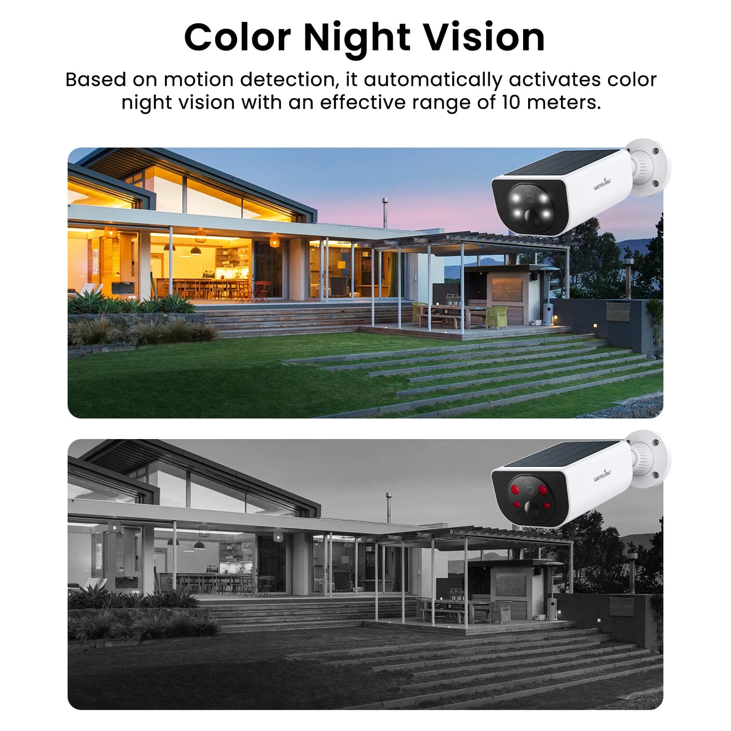 Wansview 2K Outdoor Wireless Solar Security Camera With Floodlight