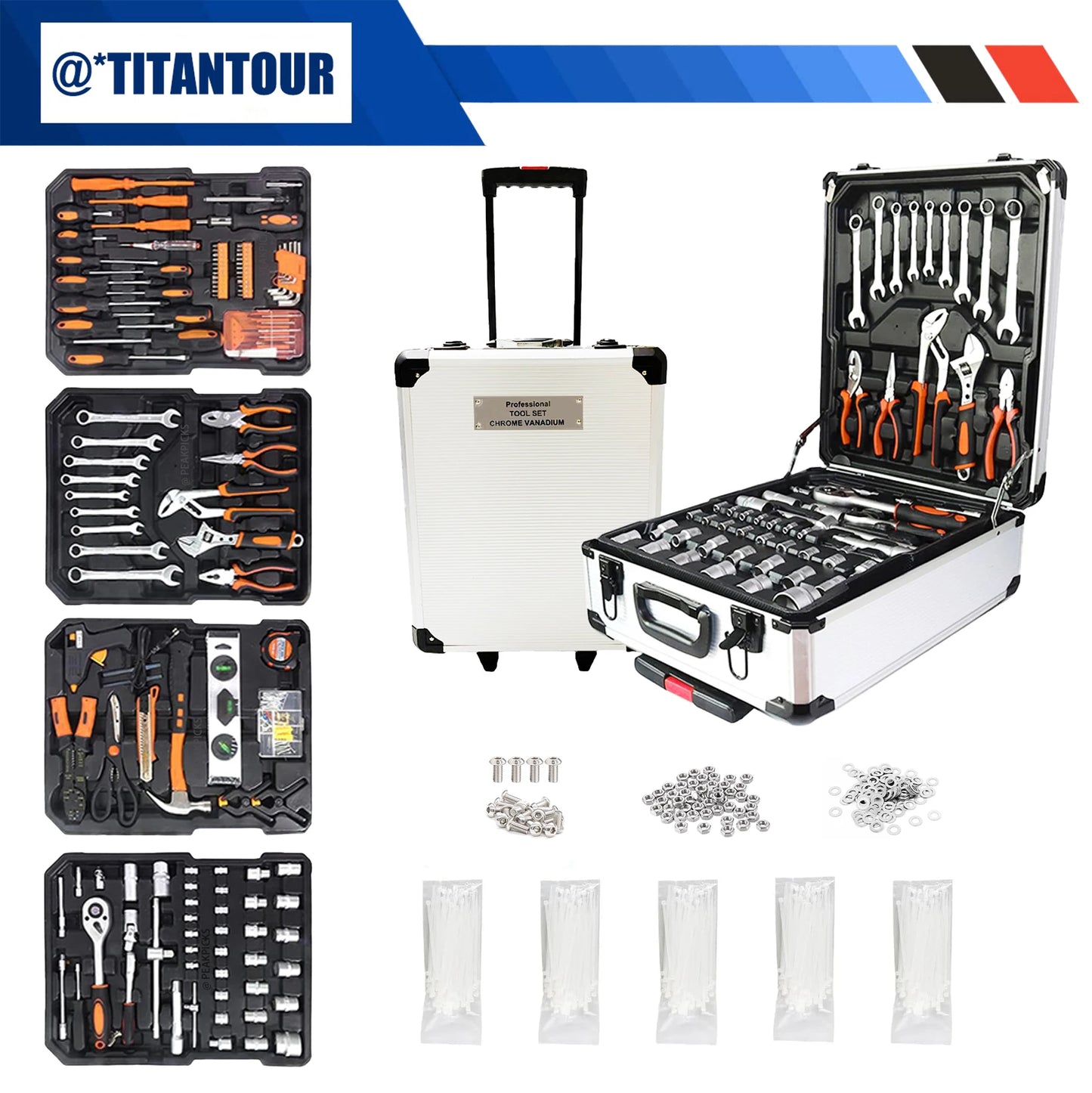 999-Piece Professional Industrial Repair Tool Set For Automotive And Home