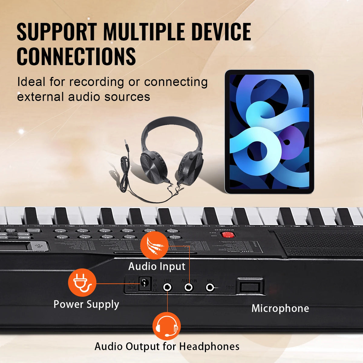 SucceBuy Portable Digital Piano With Multiple Tones And Rhythms