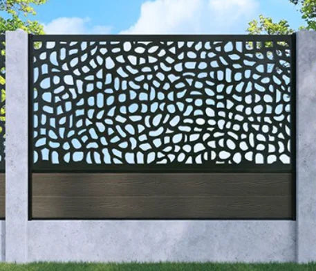 Factory Custom Privacy Garden Fencing Guardrail Trellis Aluminum Alloy Galvanized Steel Laser Cutting Art Fence Panel Durable
