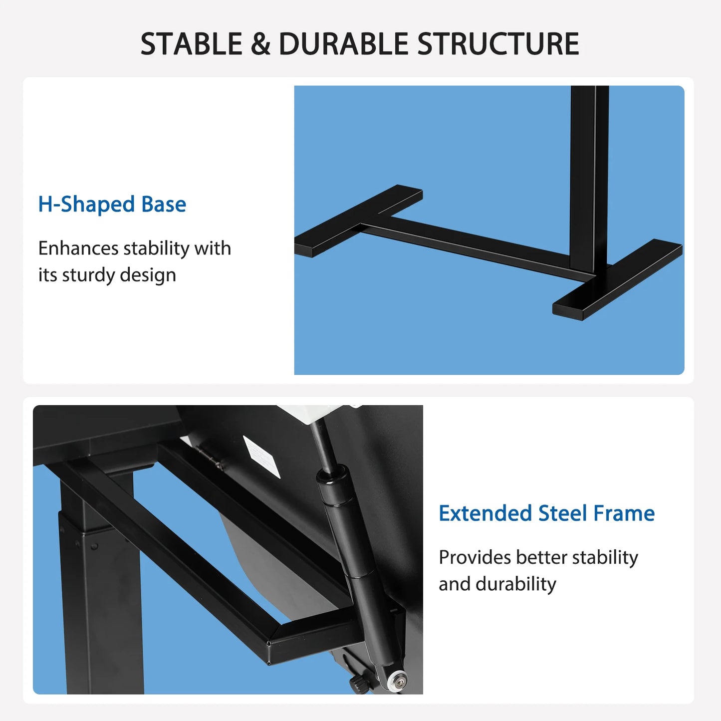 JHK Overbed Bedside Lap Desk With Wheels And Tilt Top