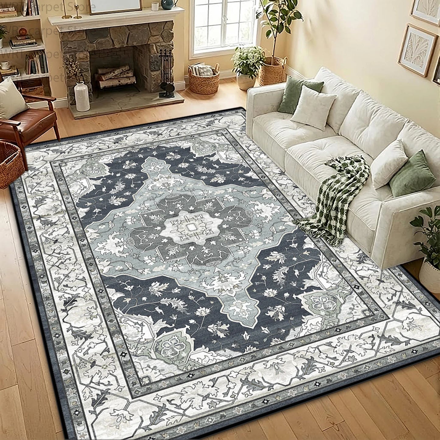 Premium Anti Slip Bohemian Retro Geometric Floor Rug