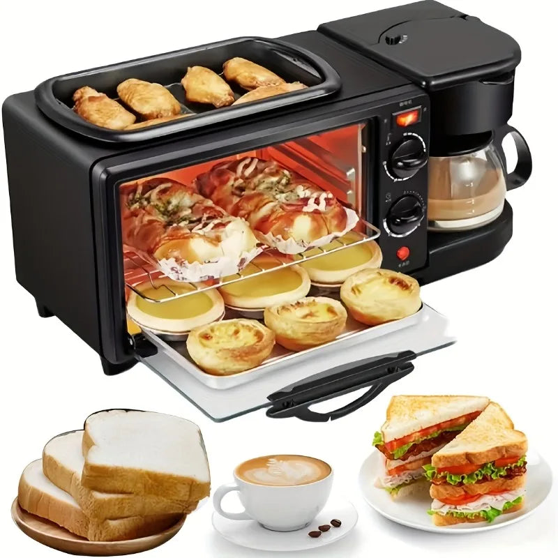 Three In One Breakfast Maker With Timer And Automatic Shutoff