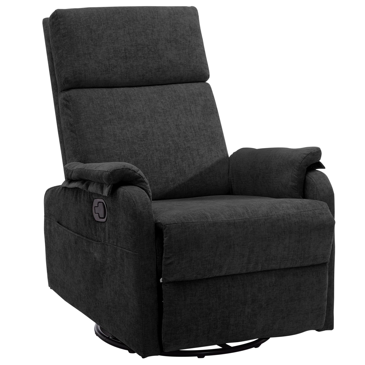 Korser Adult Ergonomic Manual Rocking Recliner Chair, Modern Minimal Fabric Adjustable Armchair with USB and Type-C Charging Ports