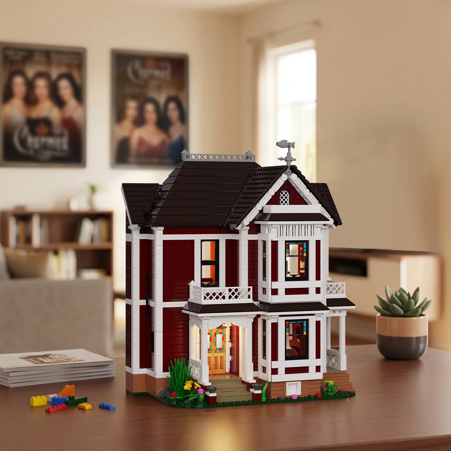 BuildMoc Halliwell Manor Building Blocks Set Charmed House Model Kit