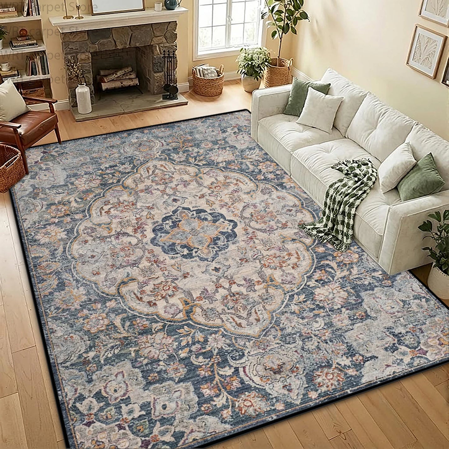 Premium Anti Slip Bohemian Retro Geometric Floor Rug