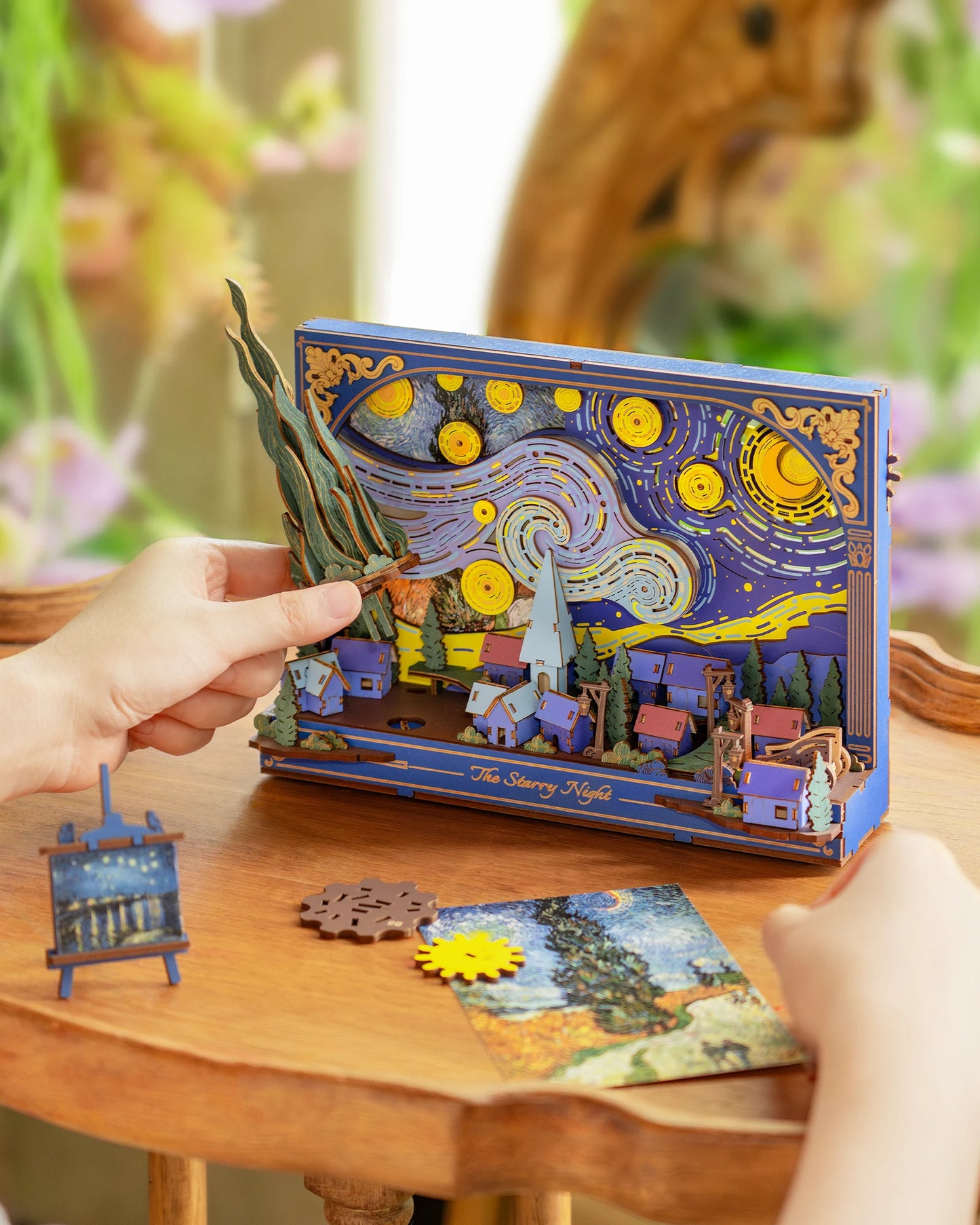 ROKR Starry Night 3D Puzzle Kit Vincent van Gogh Artwork Craft