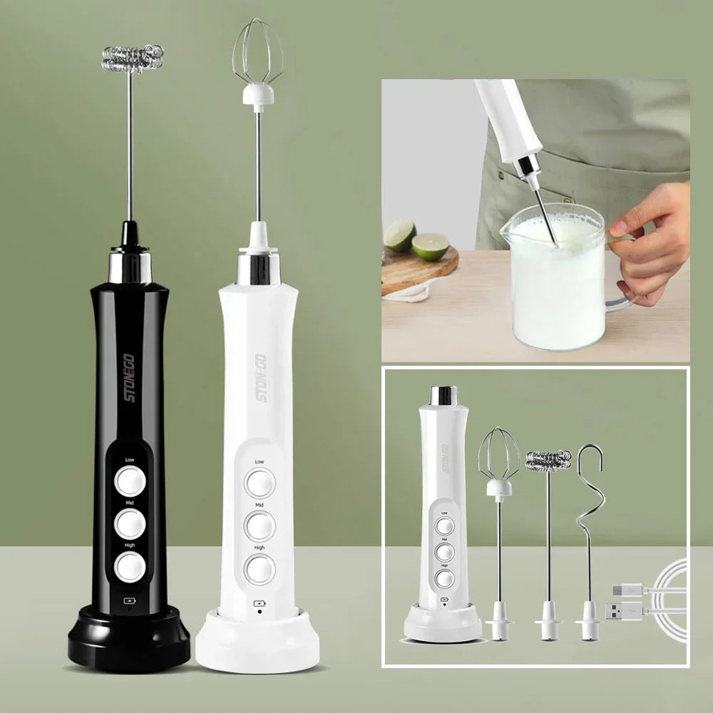 USB Rechargeable Handheld Milk Frother and Coffee Foam Maker