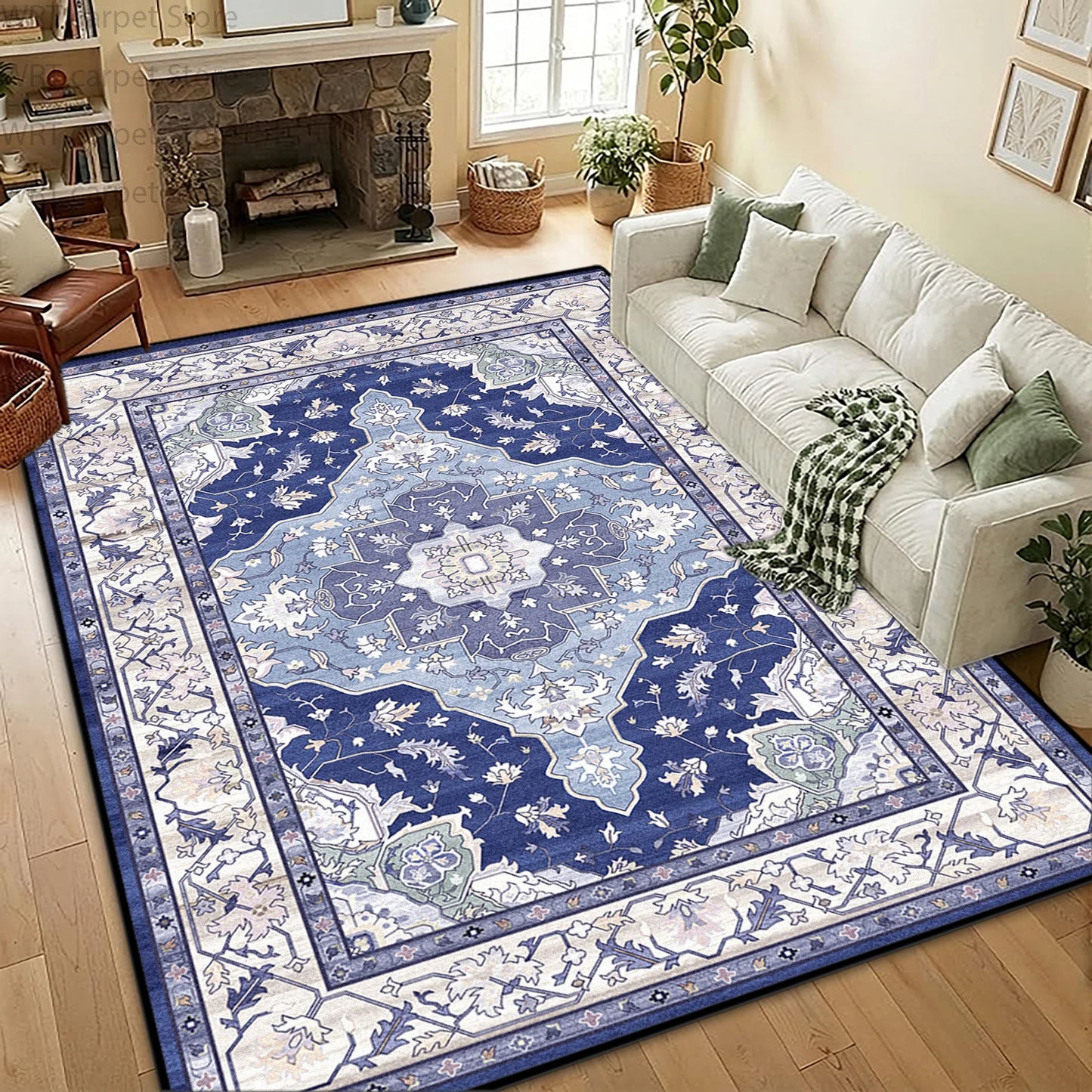 Premium Anti Slip Bohemian Retro Geometric Floor Rug