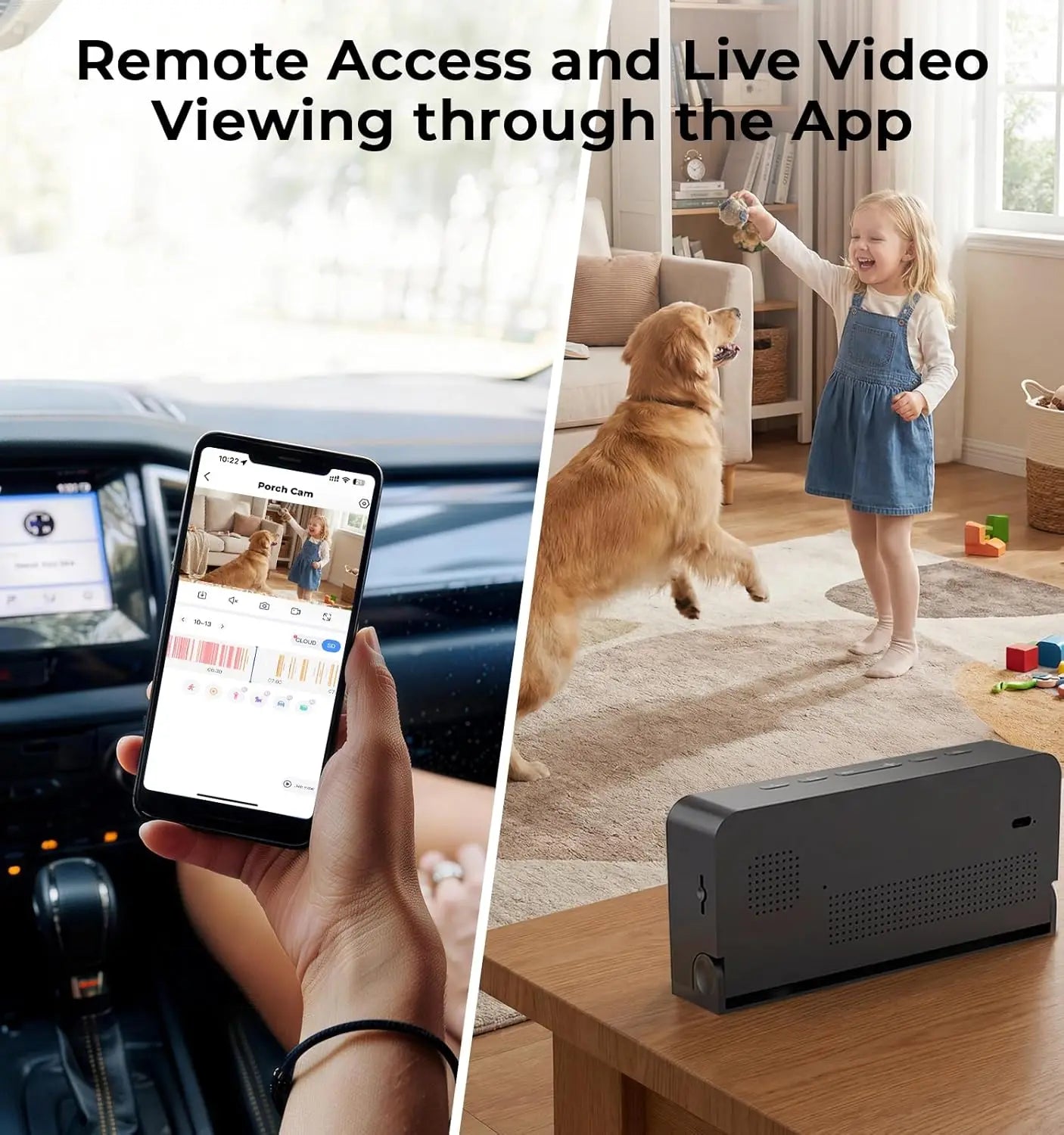 WESECUU Smart Clock Camera for Home Security and Nanny Monitoring
