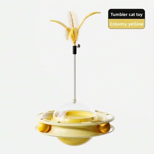 Cat Toy For Self-Entertainment And Boredom Relief, Cat Teaser Wand, Wobbler, Turntable, Food Dispenser, Pet Supplies For