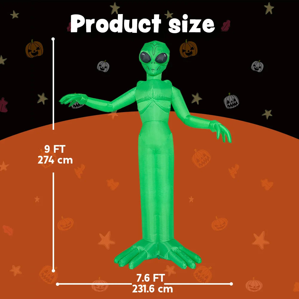 Joyfy Halloween Inflatable Alien With Built In Led Lights