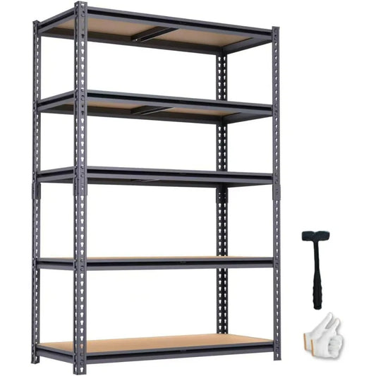 Heavy Duty Metal Shelving Rack 2400 Lb Capacity Garage Basement