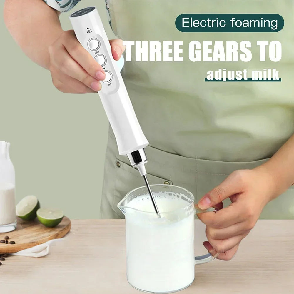 USB Rechargeable Handheld Milk Frother and Coffee Foam Maker