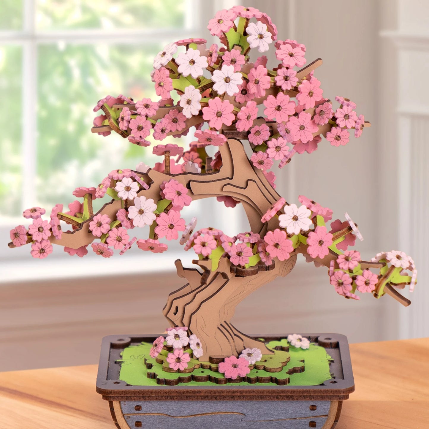 Rolife Sakura Bonsai 3D Puzzle Wood Kit For Home Decor