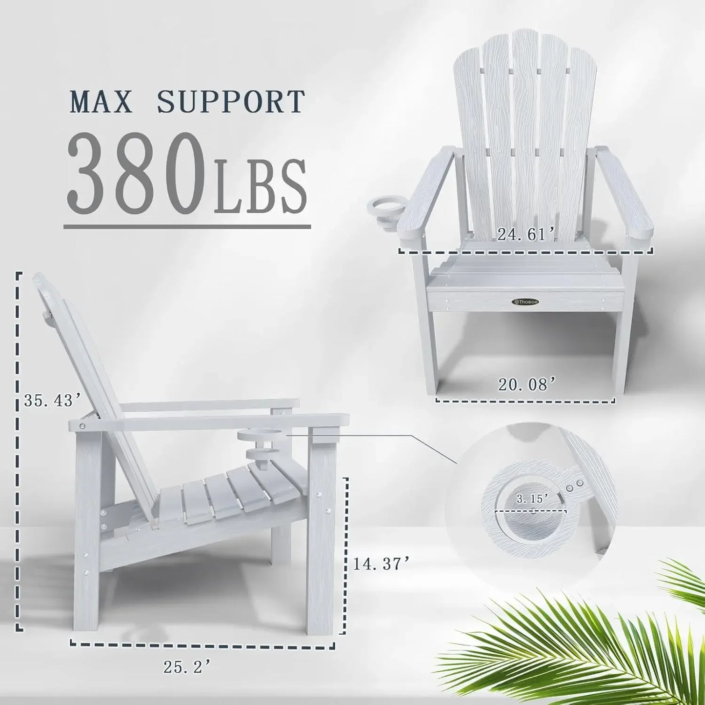 Stackable Adirondack Chair Set of 4, HDPE All-Weather Adirondack Chairs - Durable and Space Saving, Plastic Outdoor, Customized