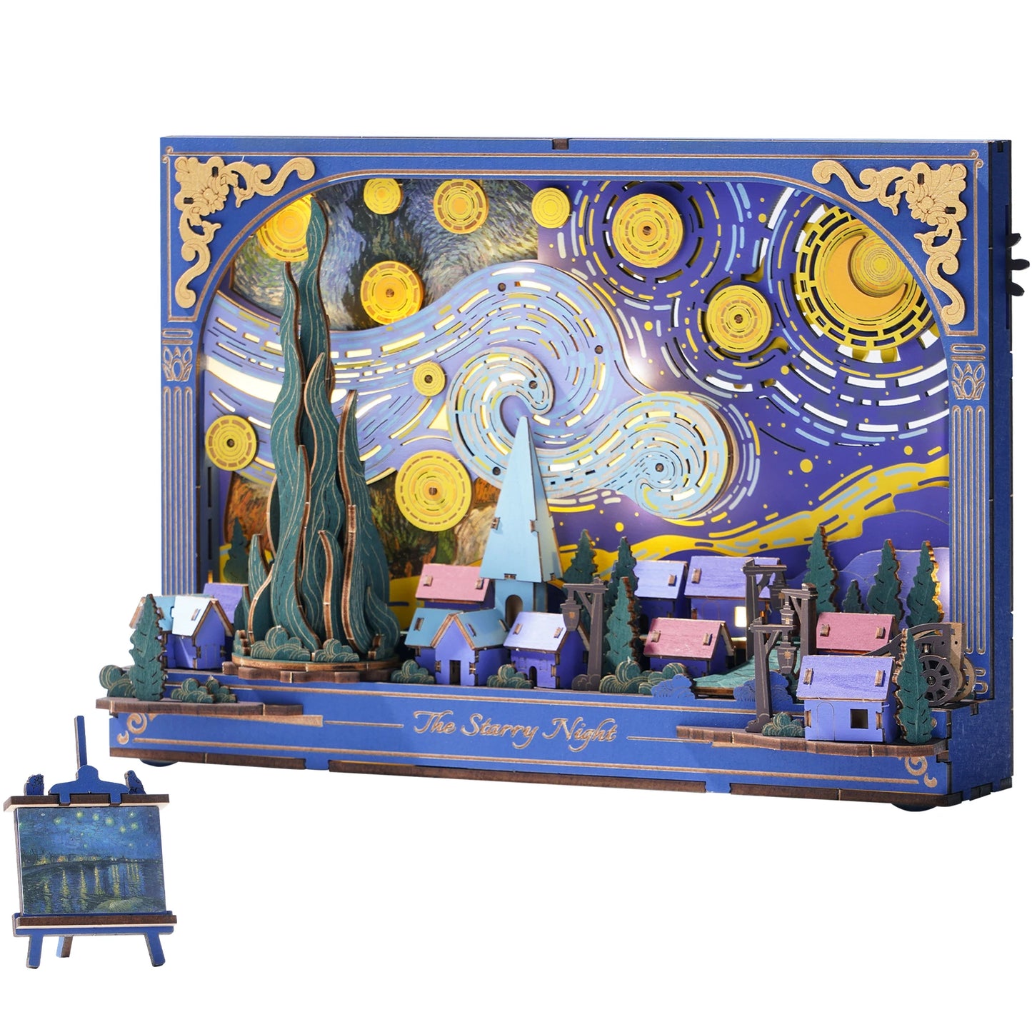 ROKR Starry Night 3D Puzzle Kit Vincent van Gogh Artwork Craft