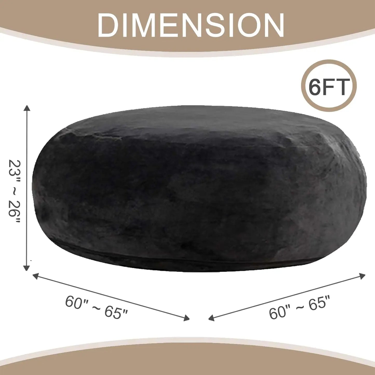 Memory Foam Bean Bag Chair Synthetic Leather Lounge Seating