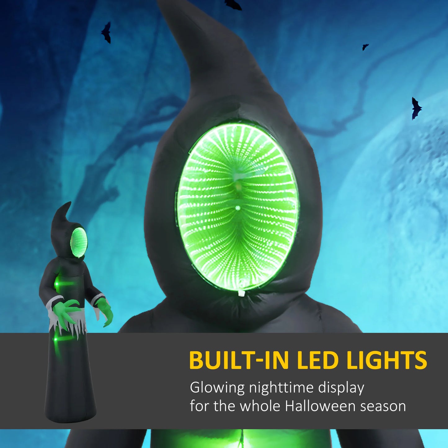 Inflatable Halloween Mirror Ghost Outdoor Led Yard Display Waterproof